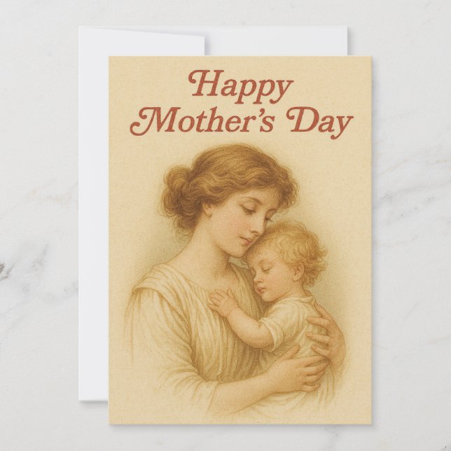 Tarjeta Festiva El abrazo de la madre (Anverso)