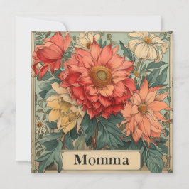 Tarjeta Festiva El abrazo de mamá: Letras amorosas