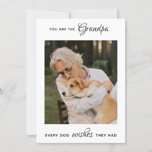 Tarjeta Festiva El abuelo del perro lindo personifica la foto de l