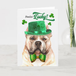 Tarjeta Festiva El afortunado Día de San Patricio de Blonde Pitbul