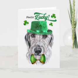 Tarjeta Festiva El afortunado Día de San Patricio de Wolfhound