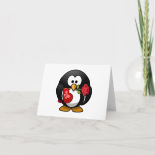 Tarjeta Festiva El amor contuvo al pingüino con regalos de San Val