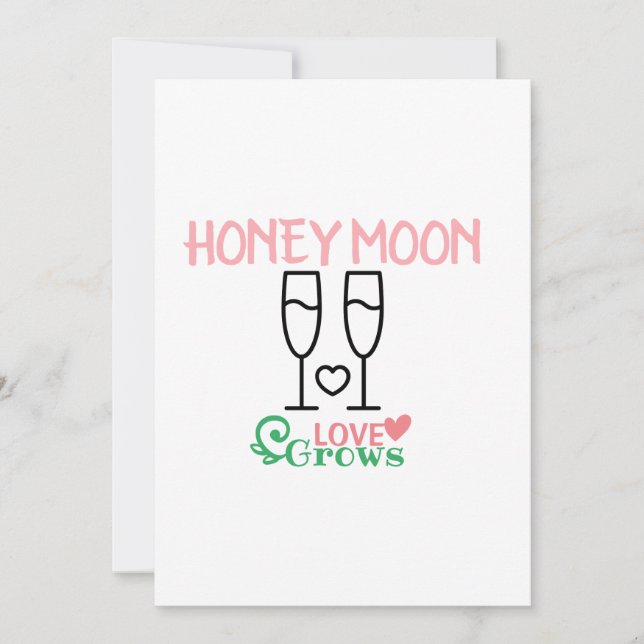 TARJETA FESTIVA EL AMOR DE LA MONEDA DE HONEYMOON CRECE (Anverso)