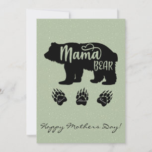 Tarjeta Festiva El Amor de Mamá Osa