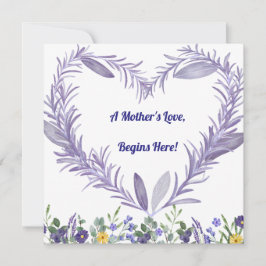 Tarjeta Festiva El amor de una madre comienza aquí – Primer día de