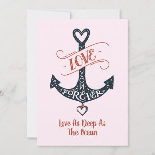 Tarjeta Festiva El Amor día de San Valentín Tan Profundo Como El A