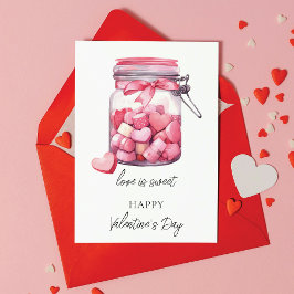 Tarjeta Festiva El amor el día de San Valentín es dulce