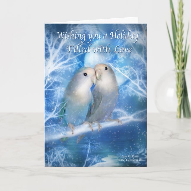 Tarjeta Festiva El amor en los Navidades ArtCard (Anverso)