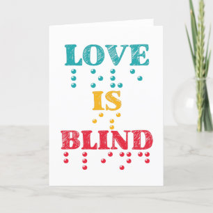 Tarjeta Festiva El amor es ciego en Braille