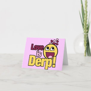 Tarjeta Festiva El amor es Herp Derp
