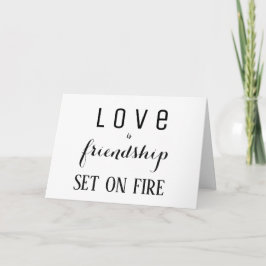 Tarjeta Festiva El amor es la amistad encendida