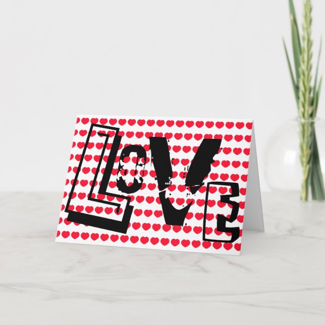 Tarjeta Festiva El amor es la palabra que se valora (Anverso)