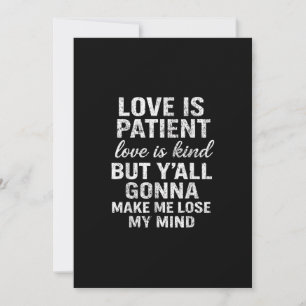Tarjeta Festiva El amor es paciente el amor es amable cita diverti