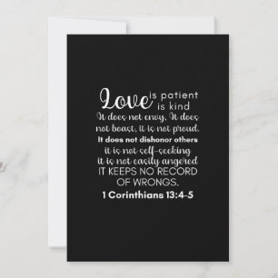 Tarjeta Festiva El amor es paciente el amor es amable Corintios Cr