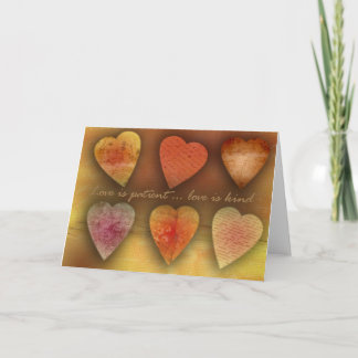 Tarjeta Festiva El amor es paciente; el amor es bueno