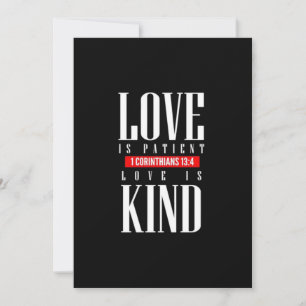 Tarjeta Festiva El amor es paciente Estilo inspirador atemporal