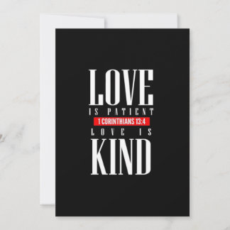 Tarjeta Festiva El amor es paciente Estilo inspirador atemporal