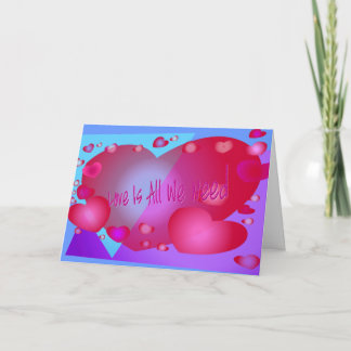 Tarjeta Festiva El amor es todo lo que necesitamos