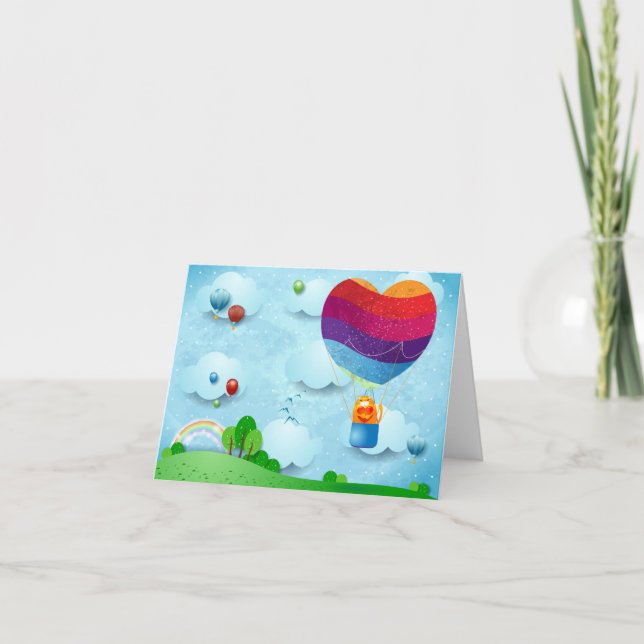 Tarjeta Festiva El amor está en el aire (Anverso)