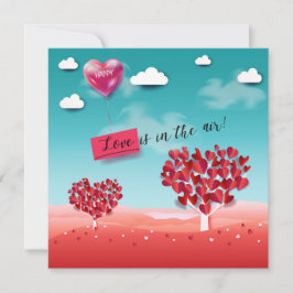 Tarjeta Festiva ¡El "amor está en el aire! "