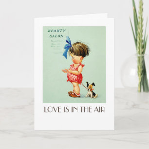Tarjeta Festiva ¡El amor está en el aire. El día de San Valentín d