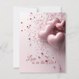 Tarjeta Festiva El amor está en el aire - Globo aerostático del co