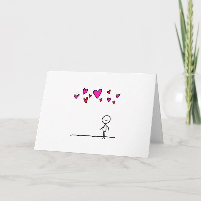 Tarjeta Festiva El amor está en el Personalizado de Air Stick (Anverso)