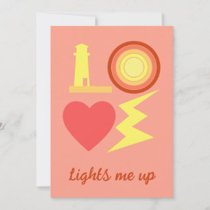 Tarjeta Festiva el amor me ilumina moderno