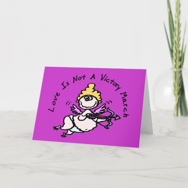 Tarjeta Festiva El Amor No Es Una Marcha De Victoria (Anverso)