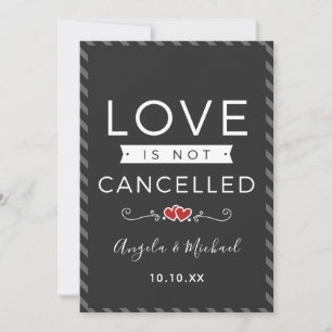 Tarjeta Festiva El amor no está cancelado divertido gris oscuro ro