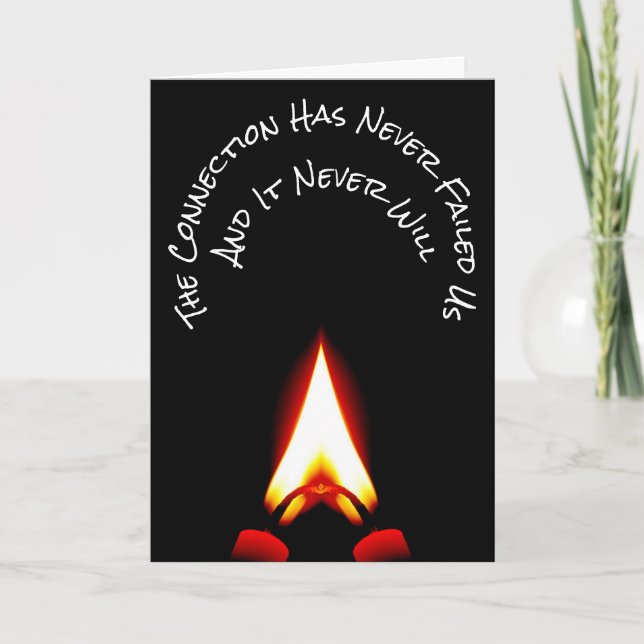 Tarjeta Festiva El amor nunca falla el poema (Anverso)