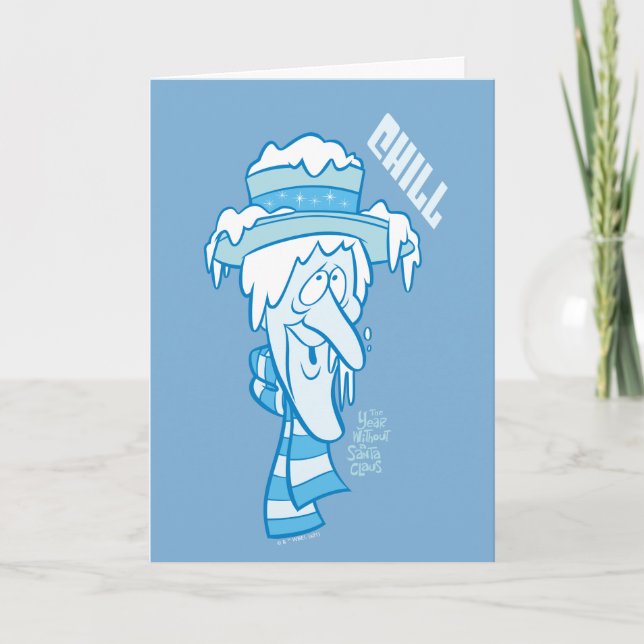 Tarjeta Festiva EL AÑO SIN SANTA CLAUS™ | Nieve Miser Chill (Anverso)