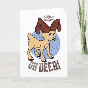 Tarjeta Festiva EL AÑO SIN UN SANTA CLAUS™   Vixen "Oh Deer"