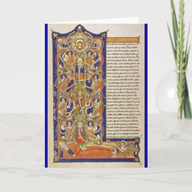 Tarjeta Festiva El árbol de Jesse (Anverso)