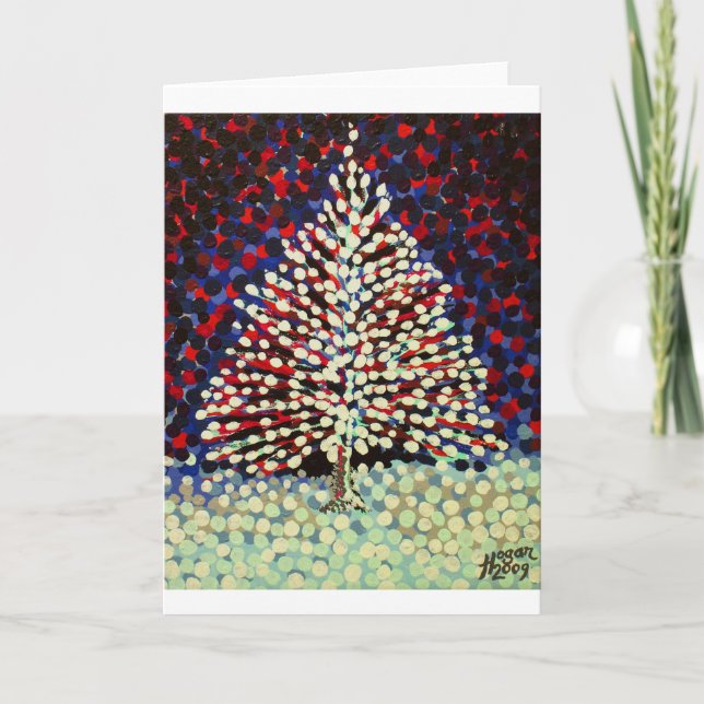 Tarjeta Festiva El árbol de la nieve (Anverso)
