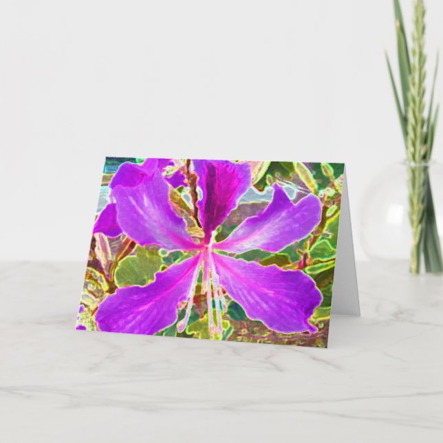 Tarjeta Festiva El árbol de orquídea (Anverso)