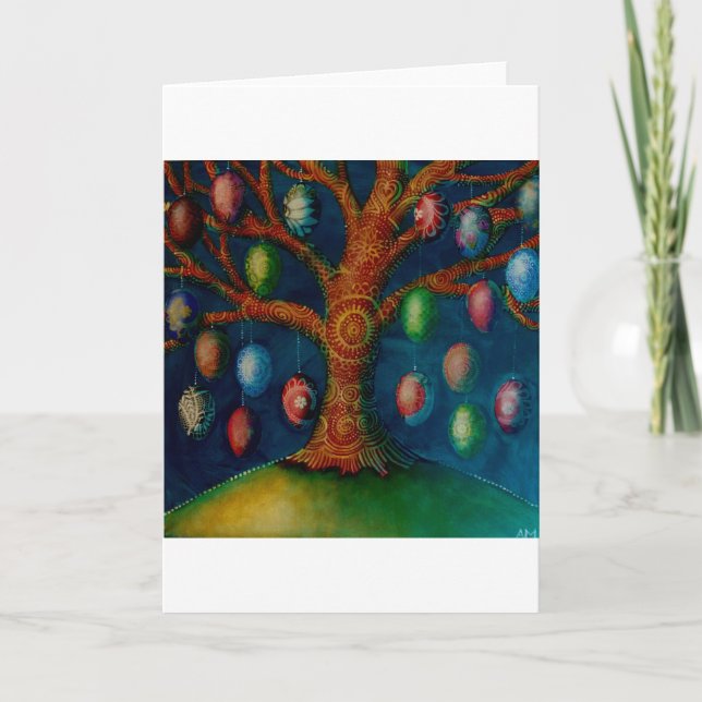 Tarjeta Festiva El árbol de Pascua (Anverso)