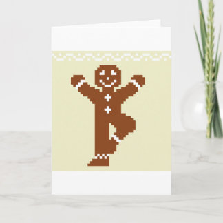 Tarjeta Festiva El árbol del yoga del pan de jengibre Asana