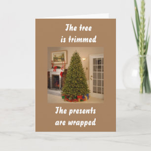 TARJETA FESTIVA EL ÁRBOL ESTÁ LISTO PARA CELEBRAR NAVIDADES