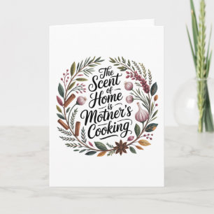 Tarjeta Festiva El Aroma De Hogar Es La Cocina De Mamá