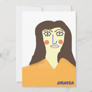 Tarjeta Festiva el arte abstracto femenino