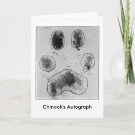 Tarjeta Festiva El autógrafo de Chinook