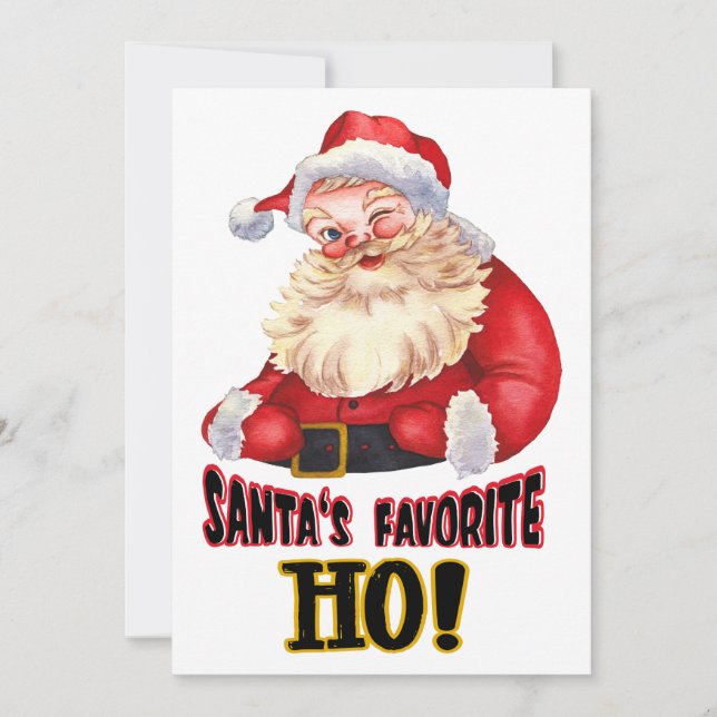 Tarjeta Festiva El bar favorito de Santa (Anverso)