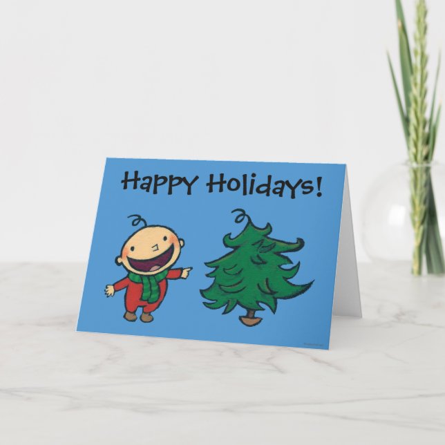 Tarjeta Festiva El bebé de Leslie Patricelli elige un árbol de (Anverso)