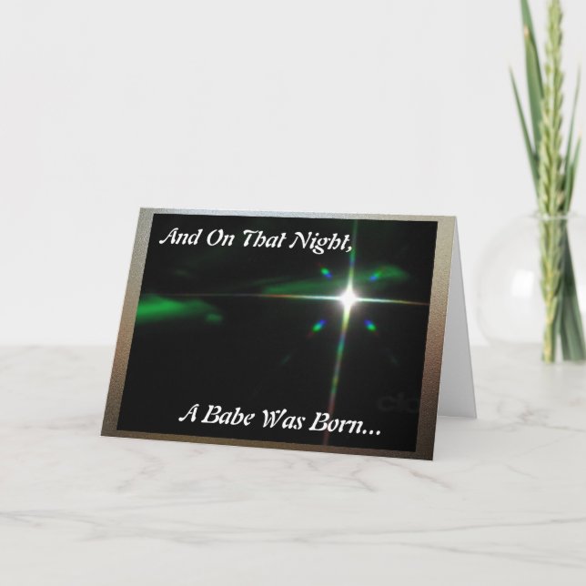 Tarjeta Festiva El bebé del navidad…. (Anverso)