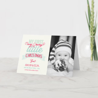 Tarjeta Festiva El bebé es mi muy dulce foto de los Navidades pequ