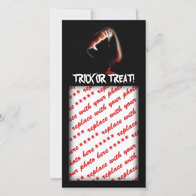 Tarjeta Festiva El beso de la muerte de un vampiro (Anverso)