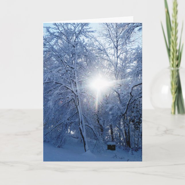 Tarjeta Festiva El beso del invierno (Anverso)