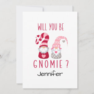 Tarjeta Festiva El bonito Gnome Personalizado San Valentín Románti