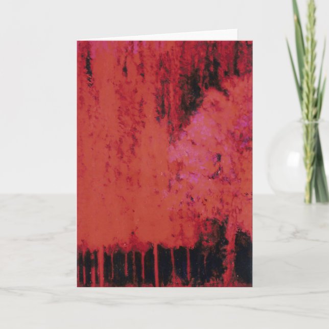 Tarjeta Festiva El bosque rojo #2 (Anverso)